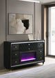 Lorient Flame Box Dresser - Black