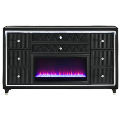 Lorient Flame Box Dresser - Black