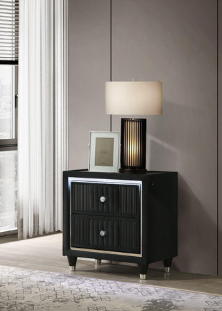 Ravenne Nightstand in Black - Coaster Furniture