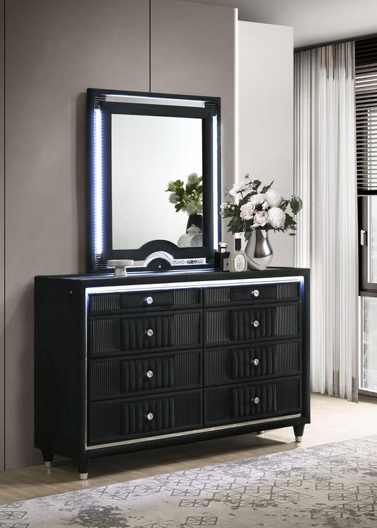 Ravenne Dresser With Mirror in Black - Coaster Furniture
