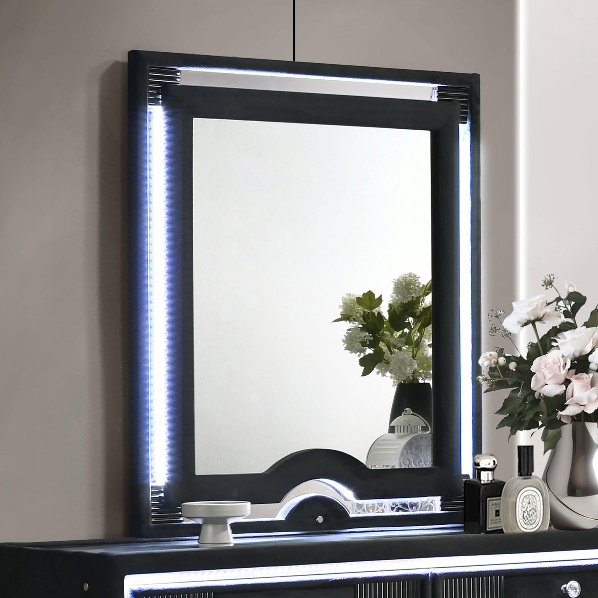 Ravenne Dresser Mirror in Black - Coaster Furniture