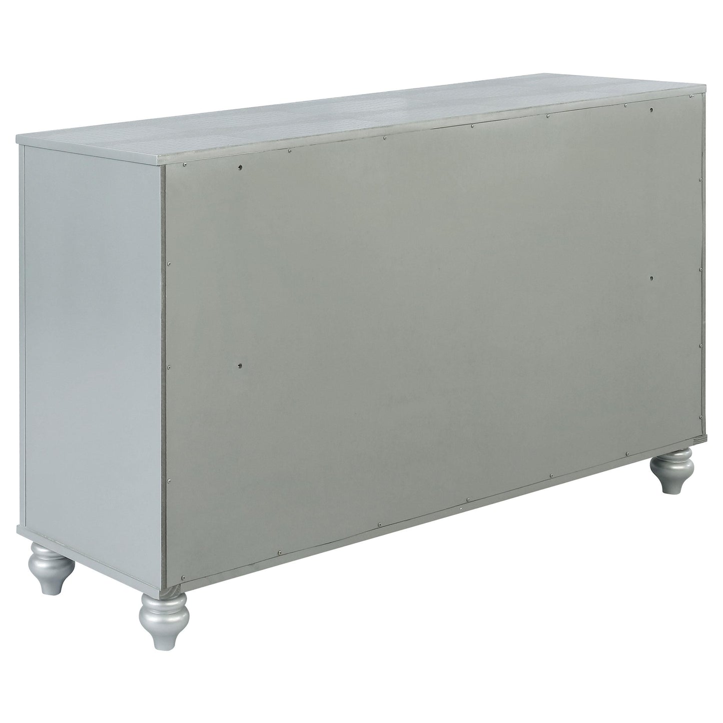 Gunnison Bed 4-Piece Set in Silver Metallic