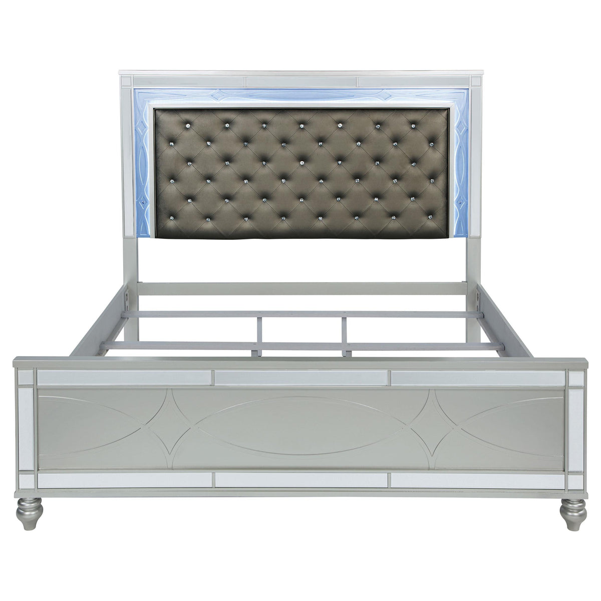 Gunnison E King Bed in Silver Metallic - Coaster Furniture