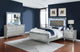 Gunnison Bed 4-Piece Set in Silver Metallic