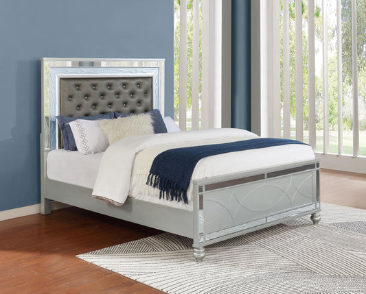 Gunnison Queen Bed in Silver Metallic - Coaster Furniture