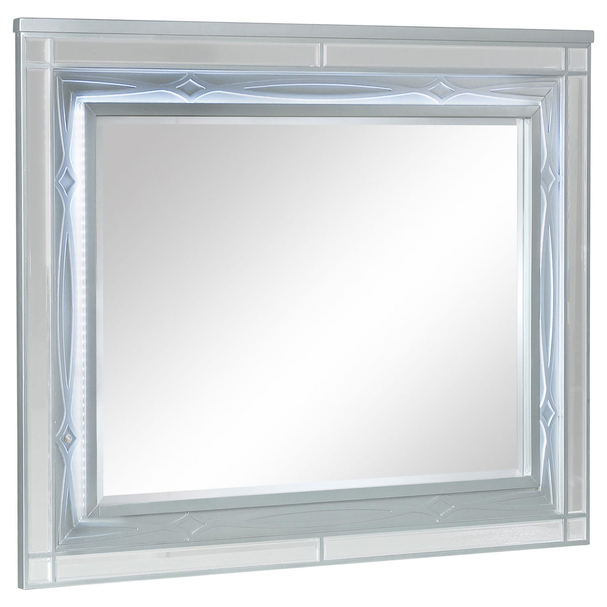 Gunnison Dresser Mirror in Silver Metallic - Coaster Furniture