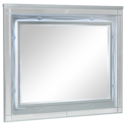 Gunnison Dresser Mirror in Silver Metallic - Coaster Furniture