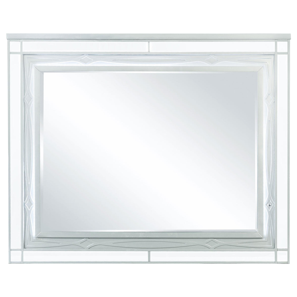 Gunnison Dresser Mirror in Silver Metallic - Coaster Furniture