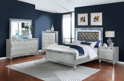 Gunnison Dresser Mirror in Silver Metallic - Coaster Furniture
