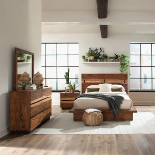 Winslow Eastern King Bed 4-Piece Set - Smokey Walnut