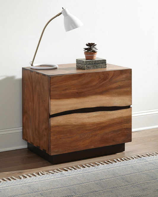 Winslow Nightstand in Smokey Walnut - Coaster Furniture