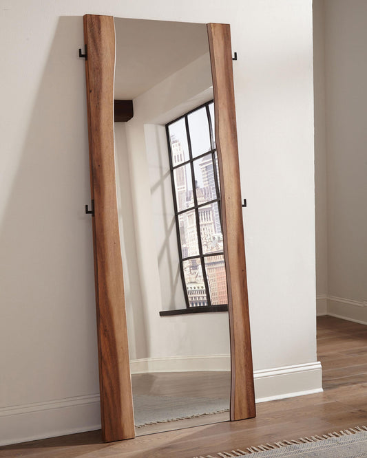 Winslow Floor Mirror in Smokey Walnut - Coaster Furniture