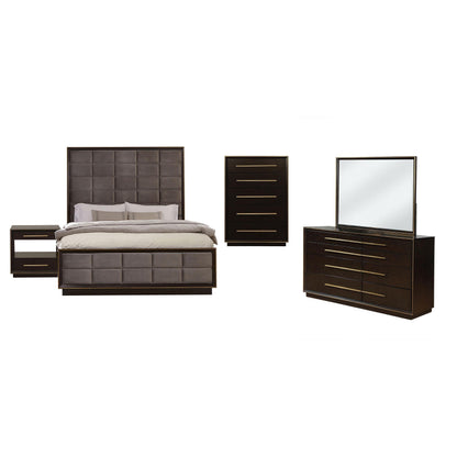 Durango Eastern King Bed 5-Piece Set - Smoked Peppercorn