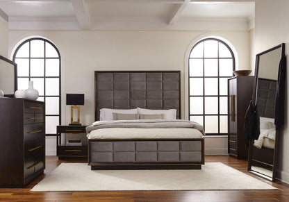 Durango Queen Bed 4-Piece Set - Smoked Peppercorn