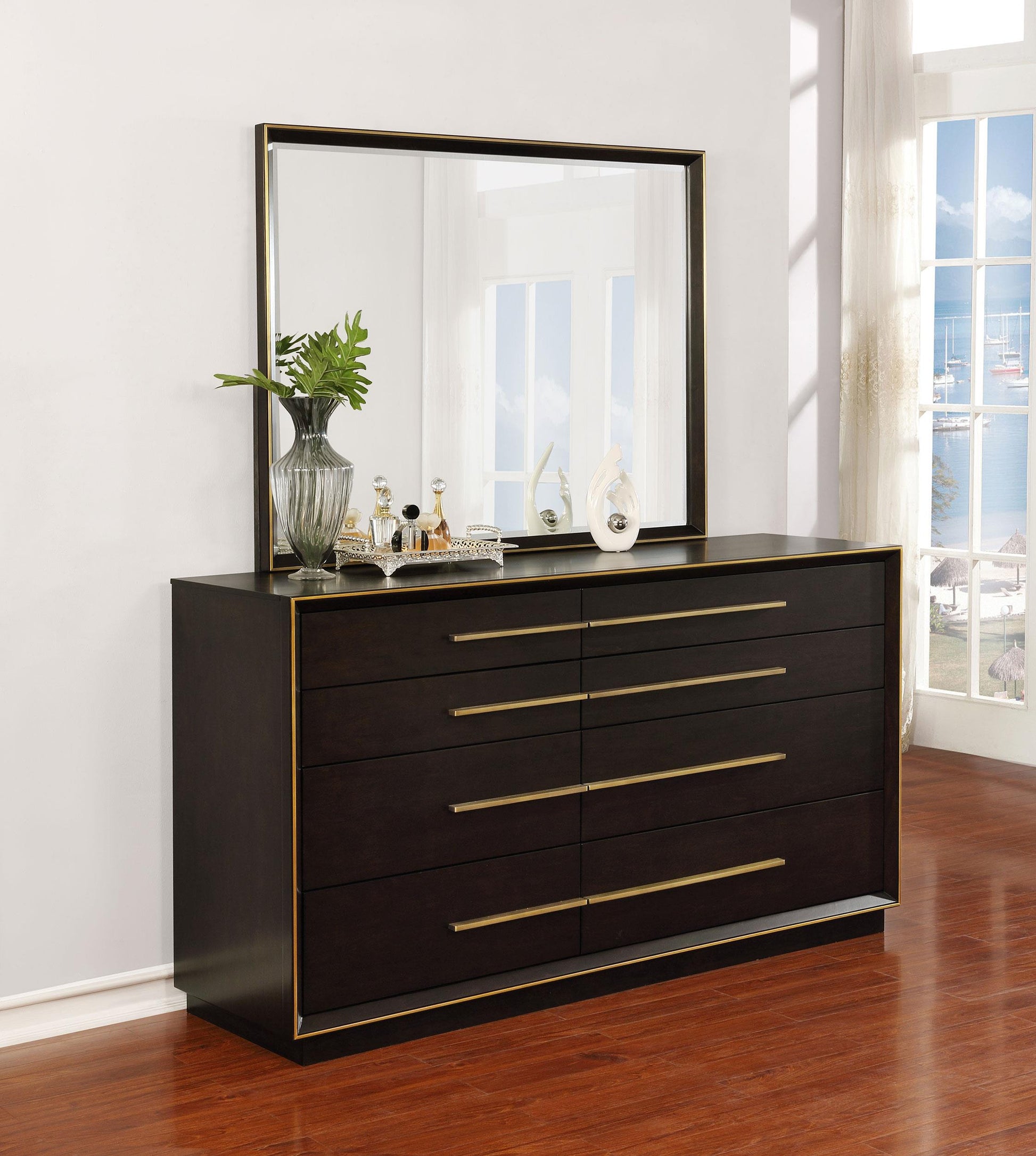 Durango Dresser With Mirror - Smoked Peppercorn