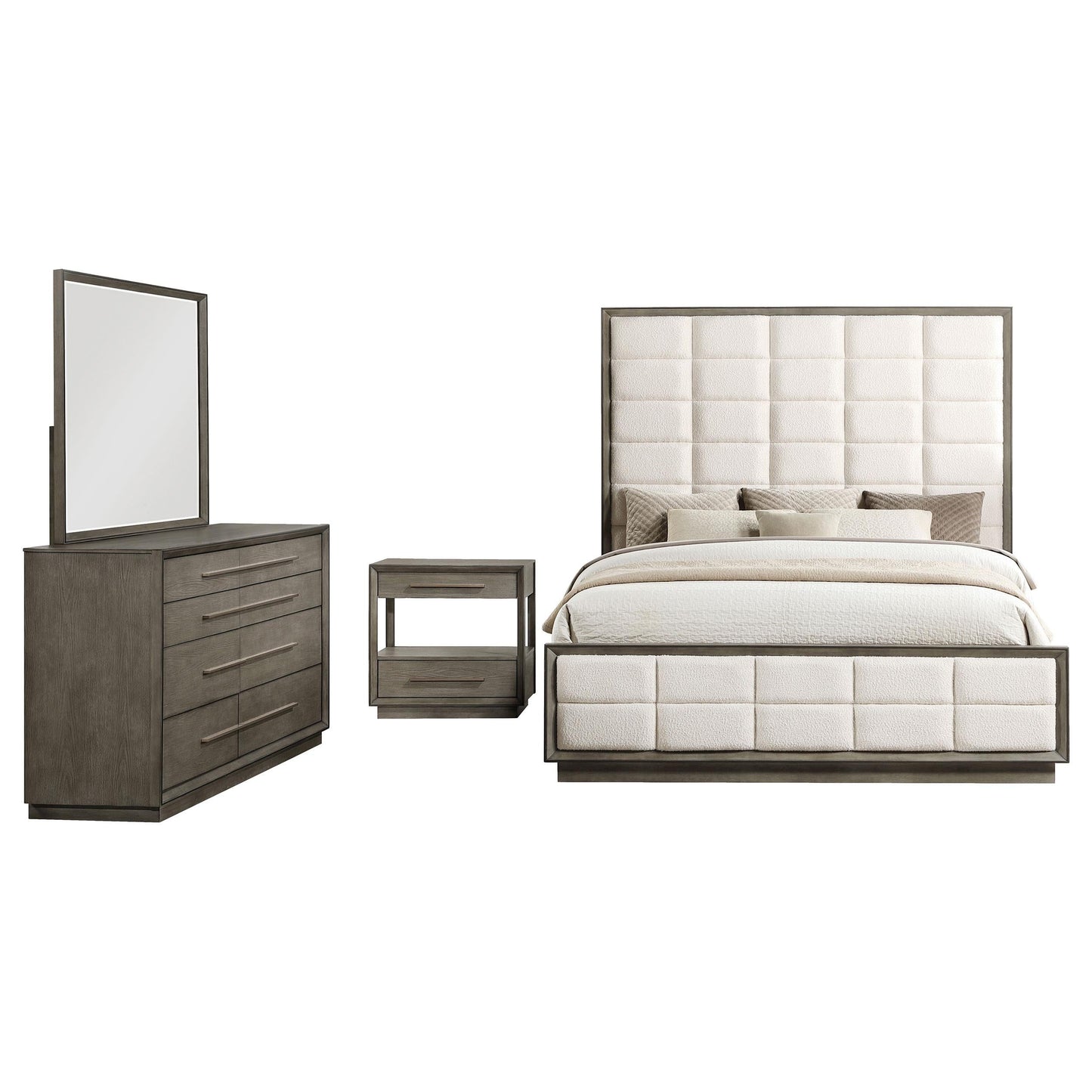 Durango Eastern King Bed 4-Piece Set - Taupe Oak