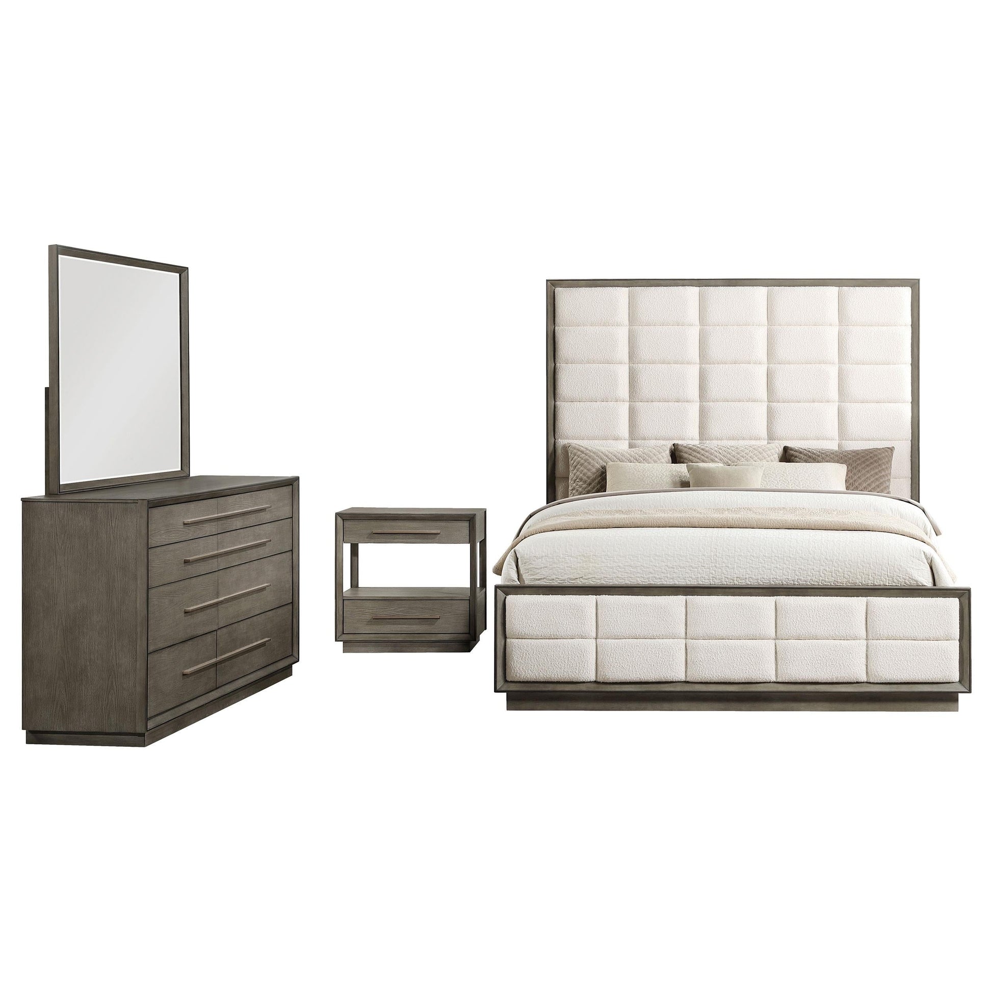 Durango Eastern King Bed 4-Piece Set - Taupe Oak