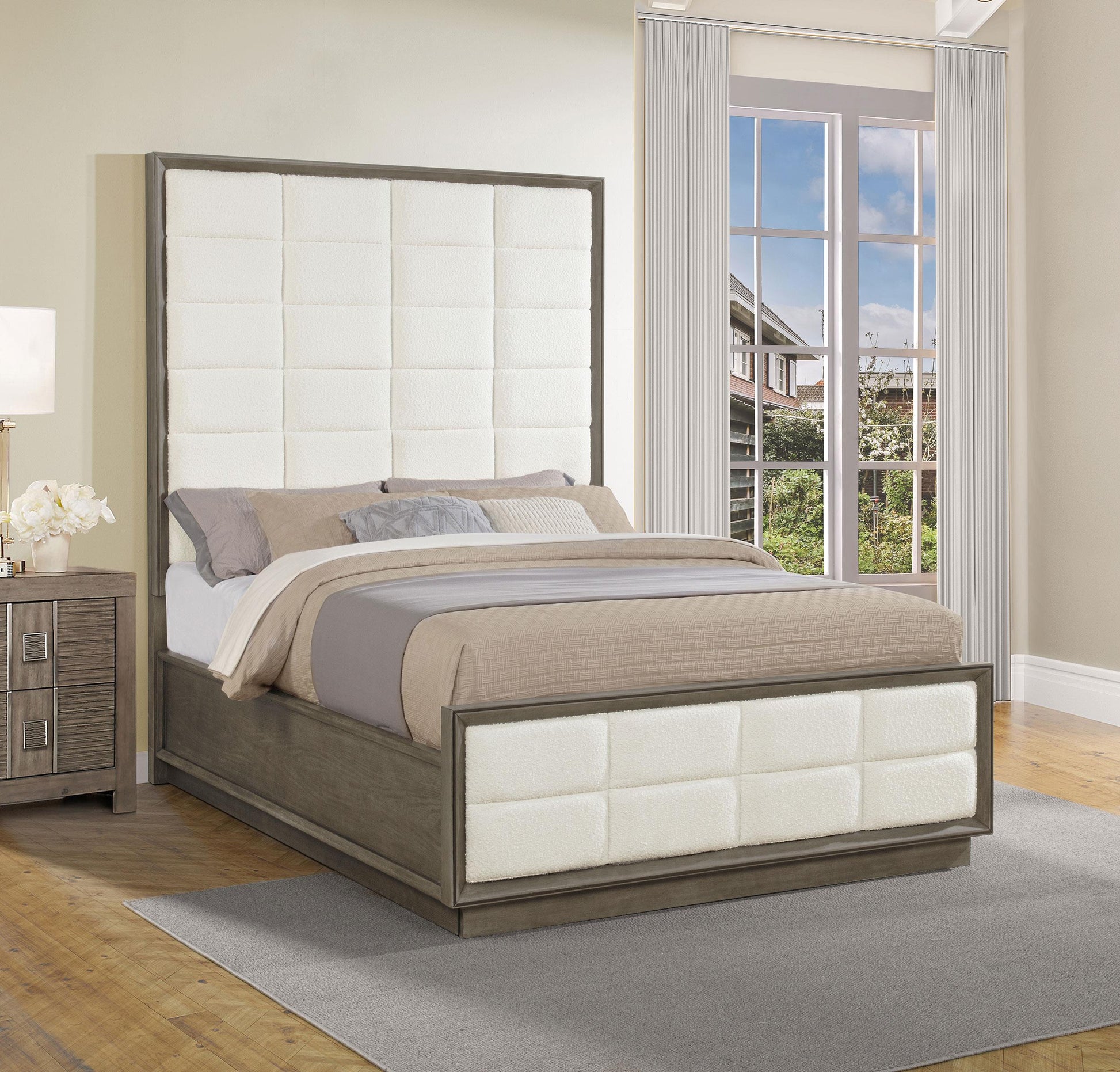 Durango Queen Bed - Taupe Oak