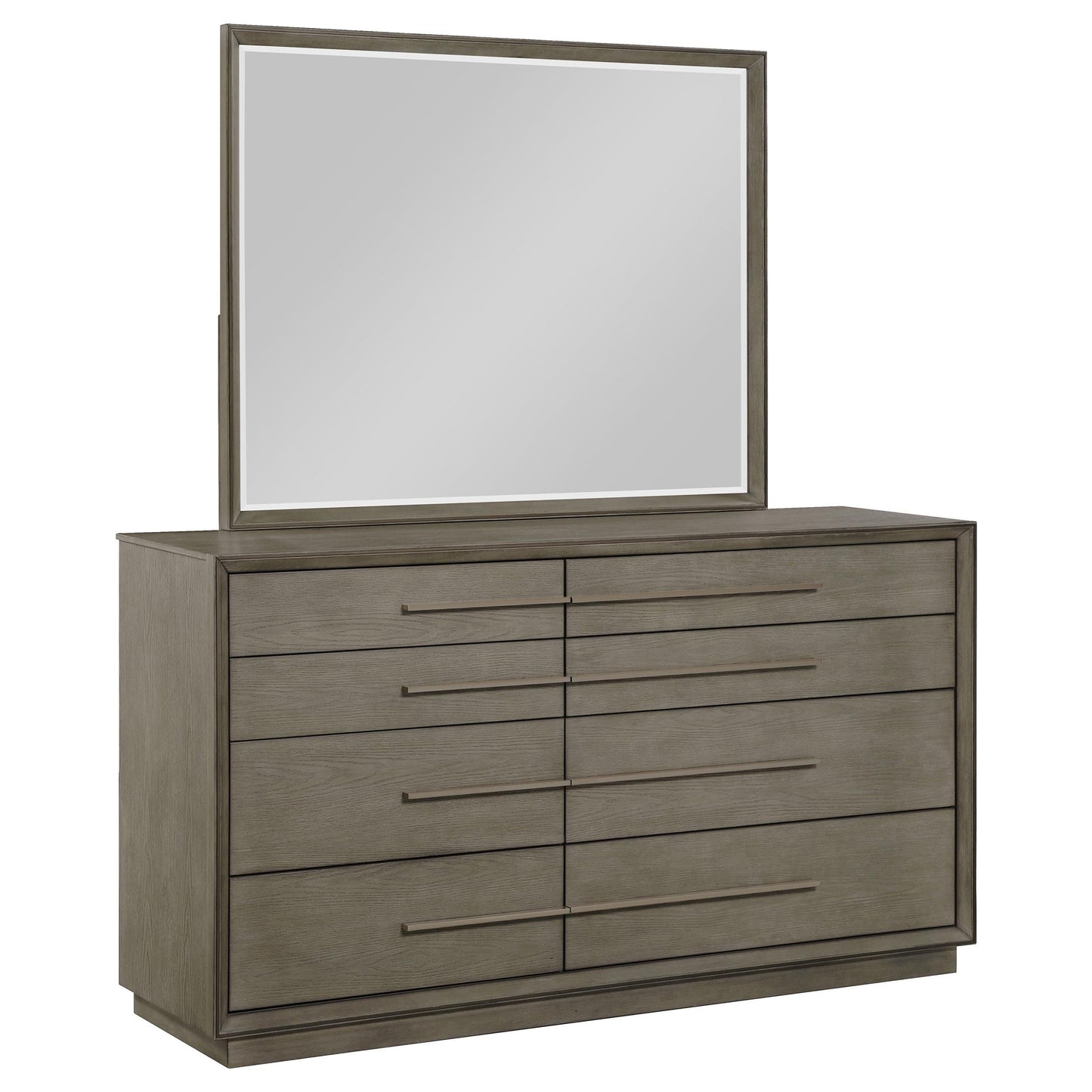 Durango Dresser With Mirror - Taupe Oak
