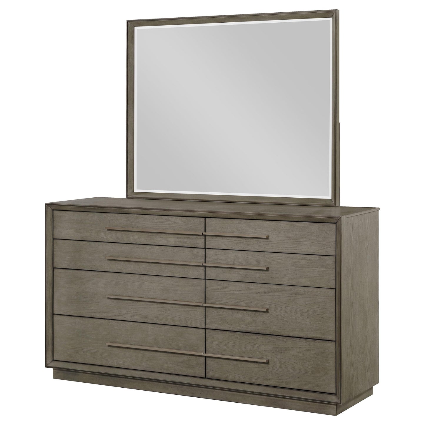 Durango Dresser With Mirror - Taupe Oak