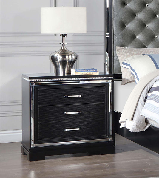 Cappola Nightstand in Black - Coaster Furniture