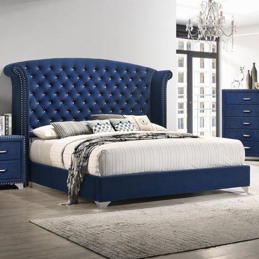 Melody E King Bed in Pacific Blue - Coaster Furniture