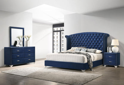 Melody Queen Bed 4-Piece Set - Pacific Blue