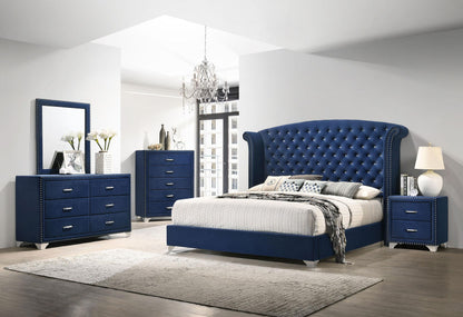 Melody Queen Bed 5-Piece Set - Pacific Blue