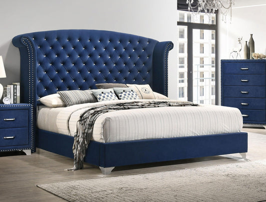 Melody Queen Bed in Pacific Blue - Coaster Furniture