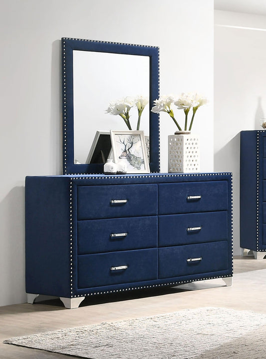 Melody Dresser With Mirror - Pacific Blue