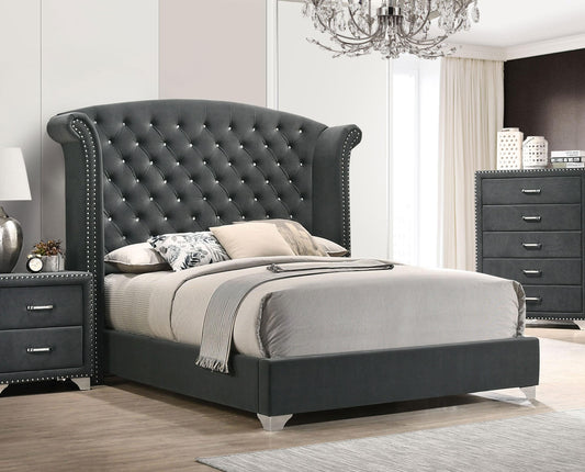 Melody Queen Bed in Grey - Coaster Furniture