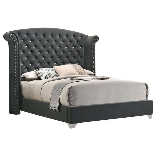 Melody Queen Bed in Grey - Coaster Furniture