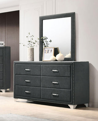 Melody Dresser With Mirror - Grey