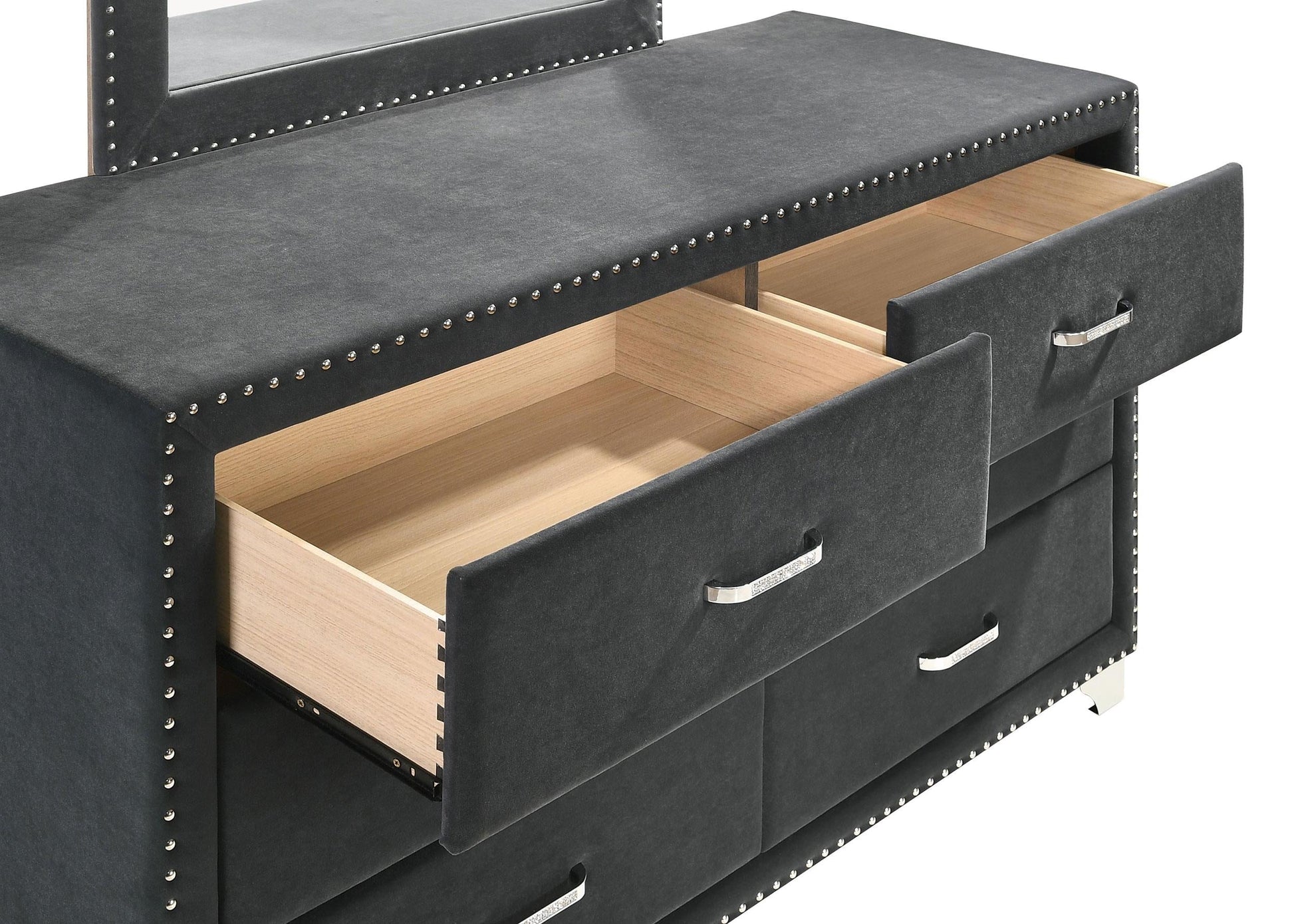 Melody Dresser With Mirror - Grey