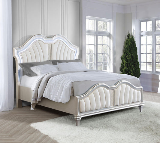Evangeline Queen Bed in Silver Oak - Coaster Furniture
