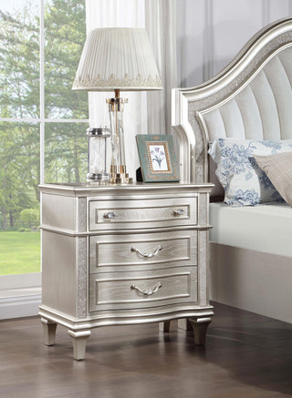 Evangeline Nightstand in Silver Oak - Coaster Furniture
