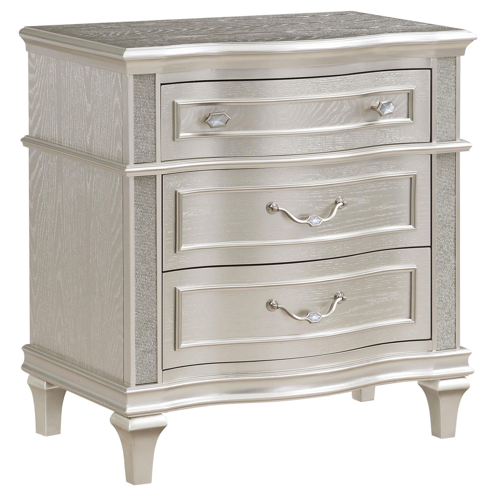 Evangeline Nightstand in Silver Oak - Coaster Furniture