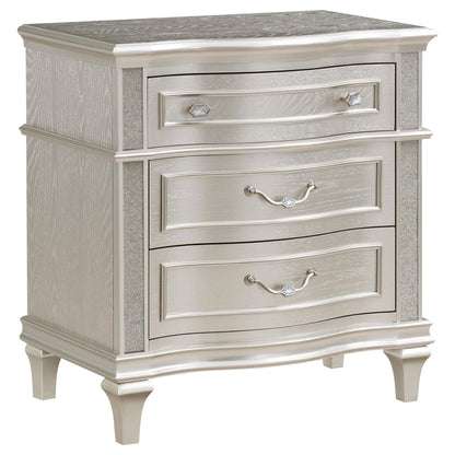Evangeline Nightstand in Silver Oak - Coaster Furniture