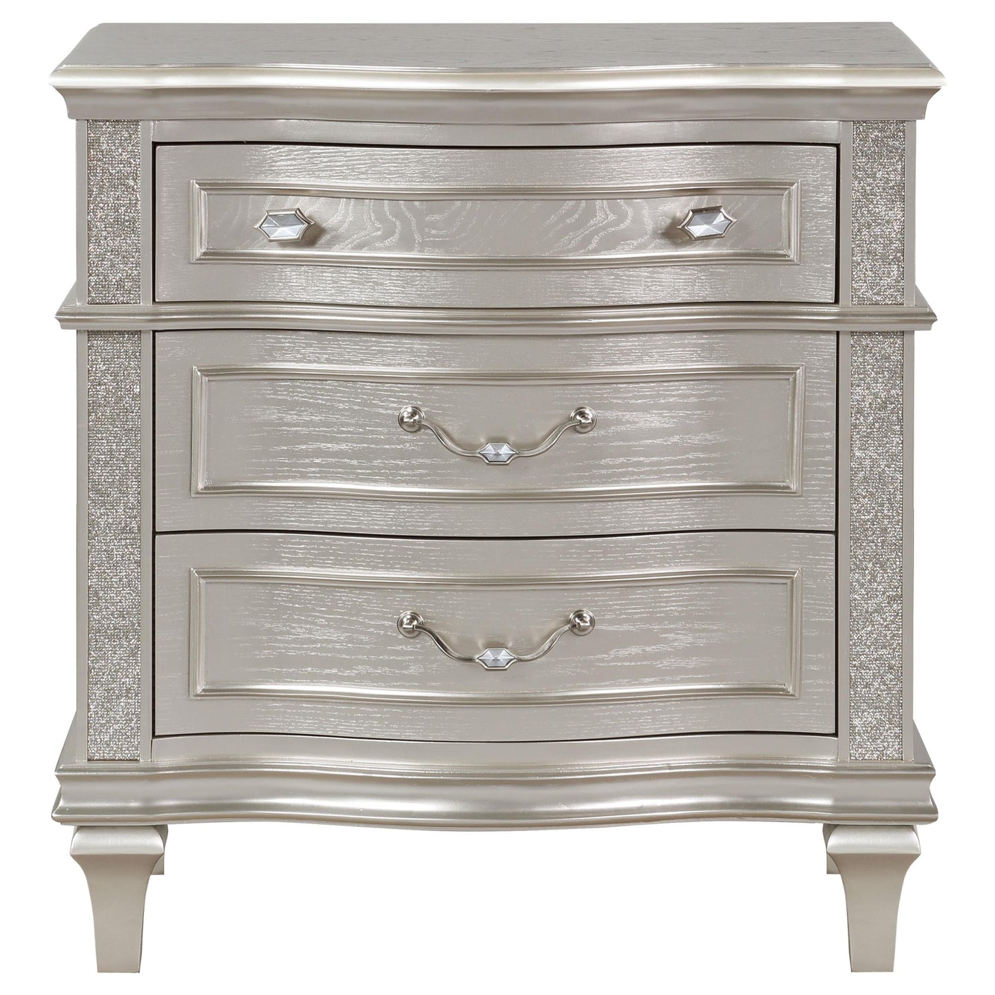 Evangeline Nightstand in Silver Oak - Coaster Furniture