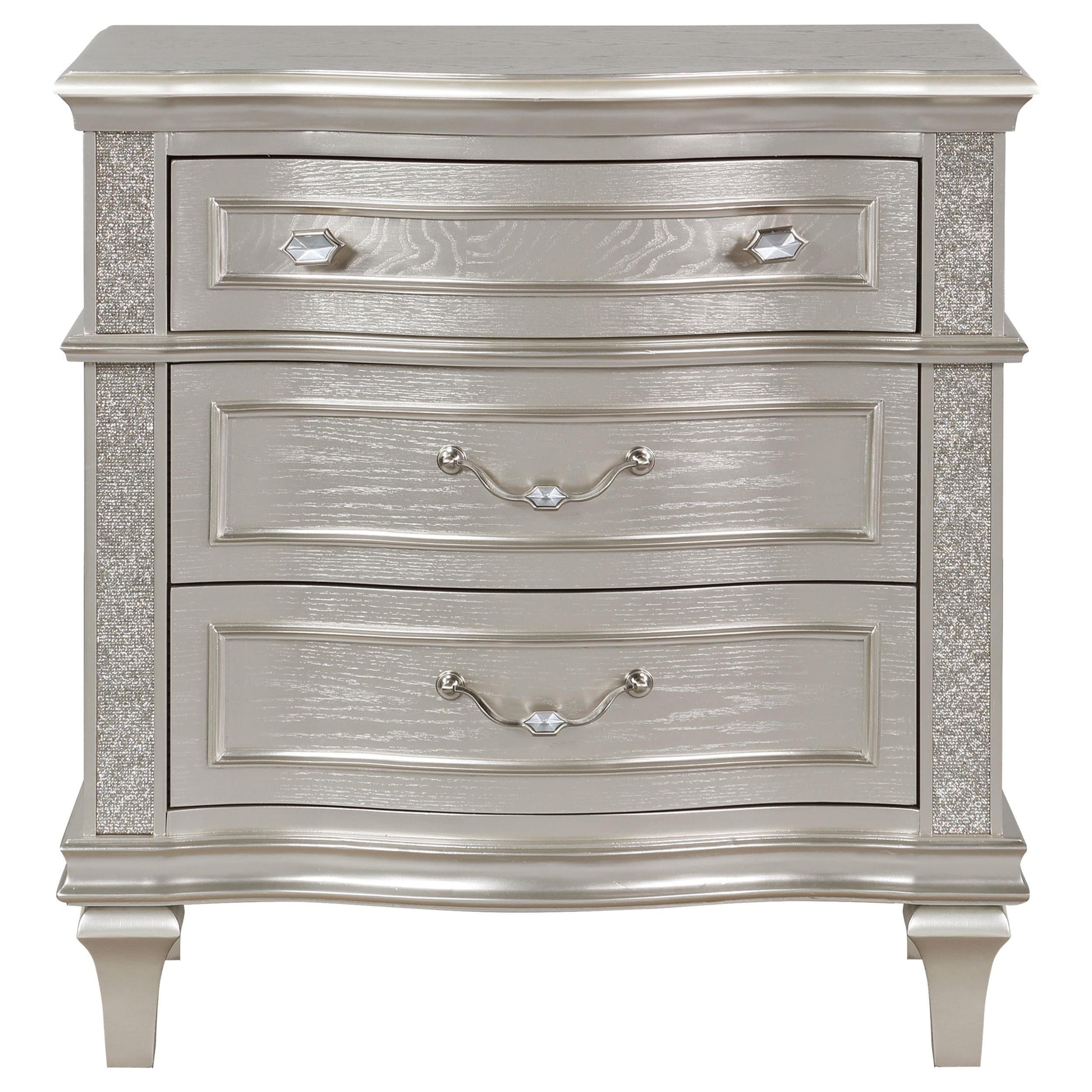 Evangeline Nightstand in Silver Oak - Coaster Furniture