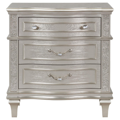 Evangeline Nightstand in Silver Oak - Coaster Furniture