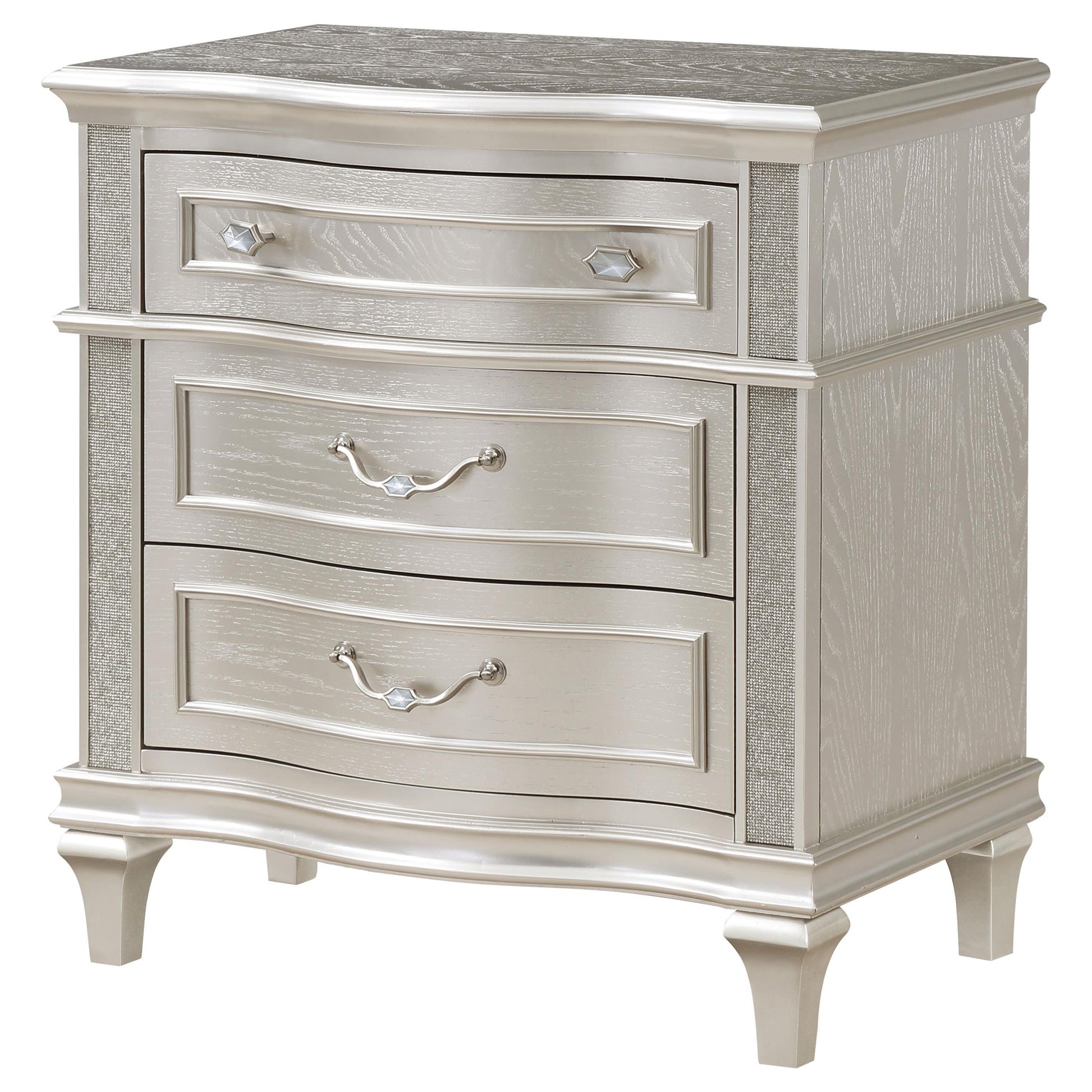 Evangeline Nightstand in Silver Oak - Coaster Furniture