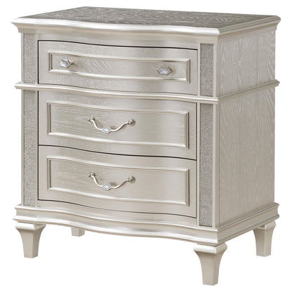 Evangeline Nightstand in Silver Oak - Coaster Furniture