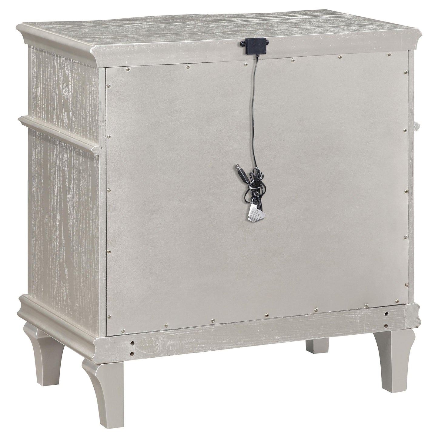 Evangeline Nightstand in Silver Oak - Coaster Furniture