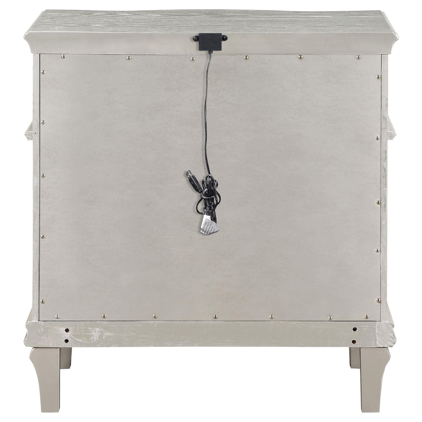 Evangeline Nightstand in Silver Oak - Coaster Furniture