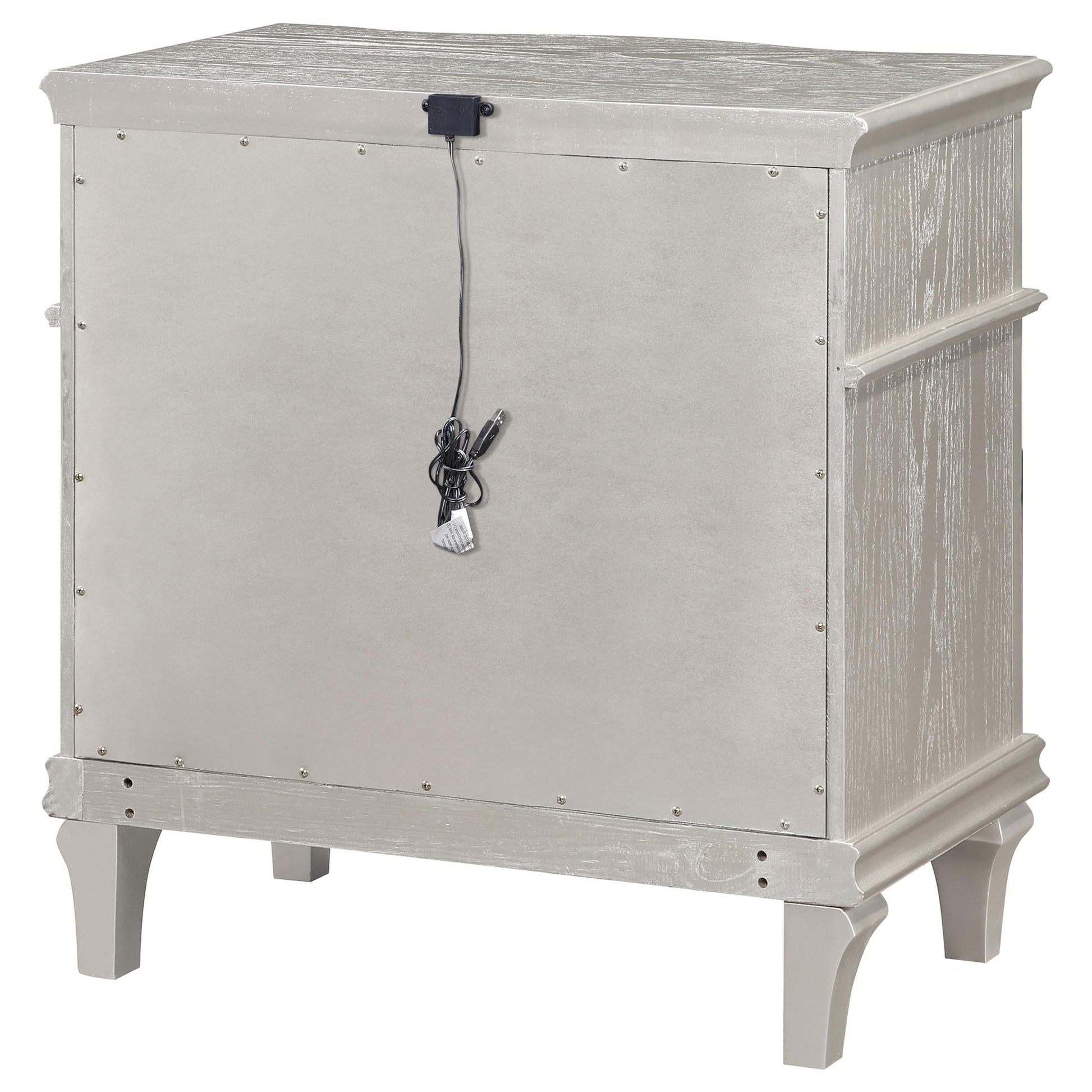 Evangeline Nightstand in Silver Oak - Coaster Furniture