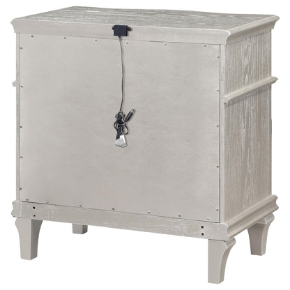 Evangeline Nightstand in Silver Oak - Coaster Furniture