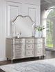 Evangeline Dresser With Mirror in Silver Oak - Coaster Furniture