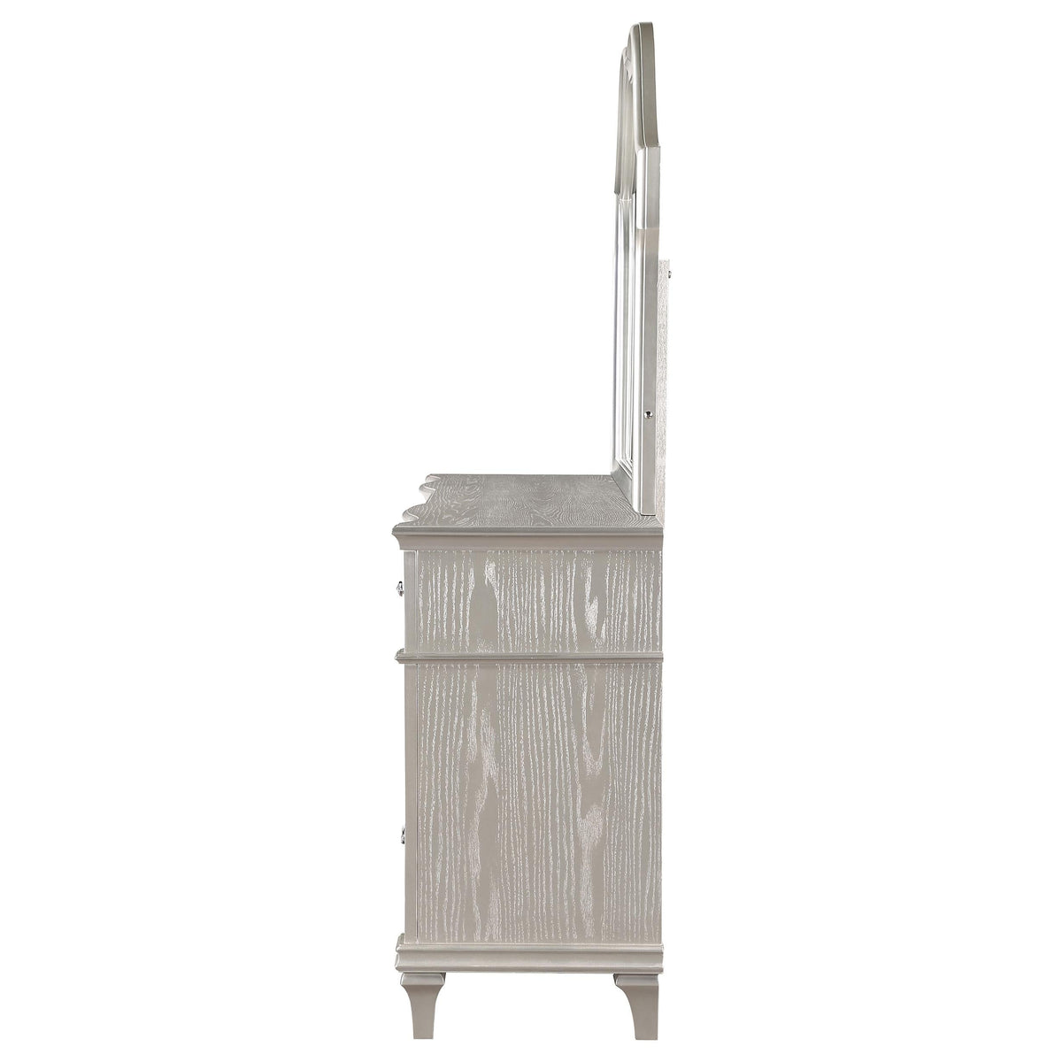 Evangeline Dresser With Mirror in Silver Oak - Coaster Furniture