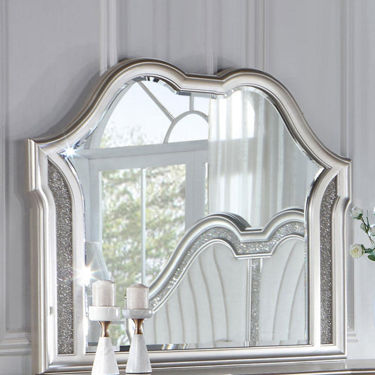 Evangeline Dresser Mirror in Silver Oak - Coaster Furniture